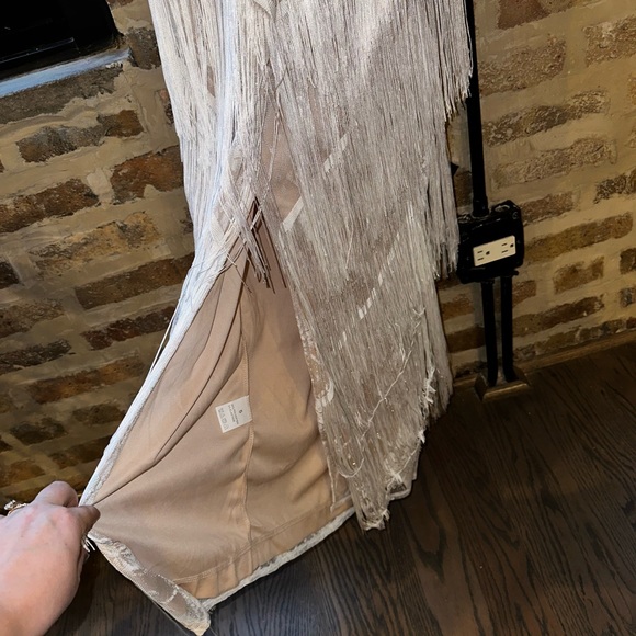 White fringe wedding dress- never worn - Picture 3 of 8